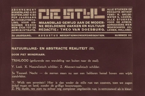 De Stijl prefacio 1917