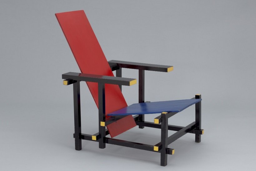 barato Solitario Demostrar Gerrit Rietveld, Silla Roja y azul - Tecnne | arquitectura y contextos