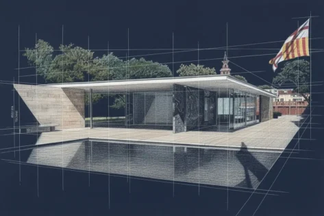 Mies van der Rohe Pabellón de Barcelona idea y materialidad