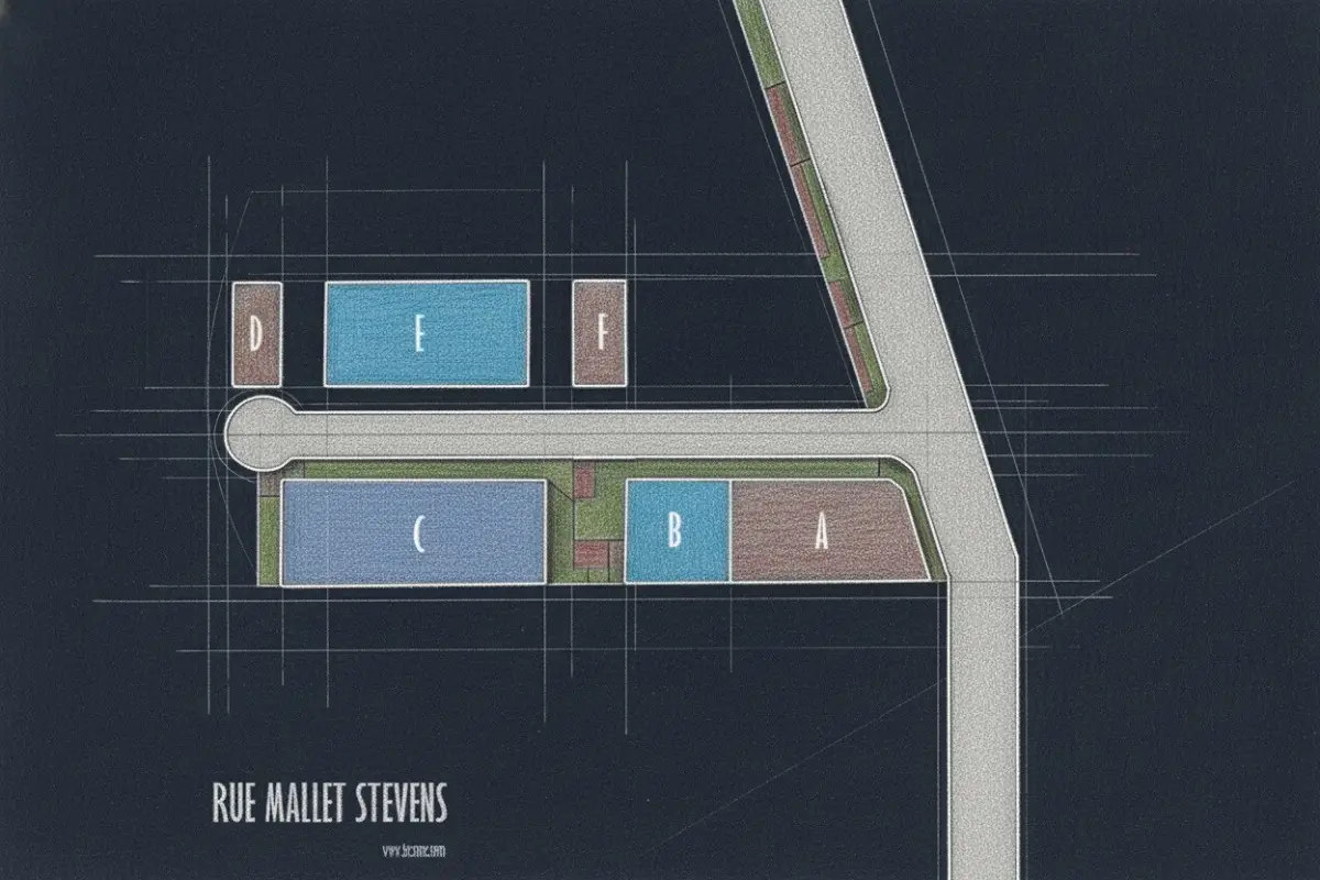 Rue Mallet Stevens plano de las unidades
