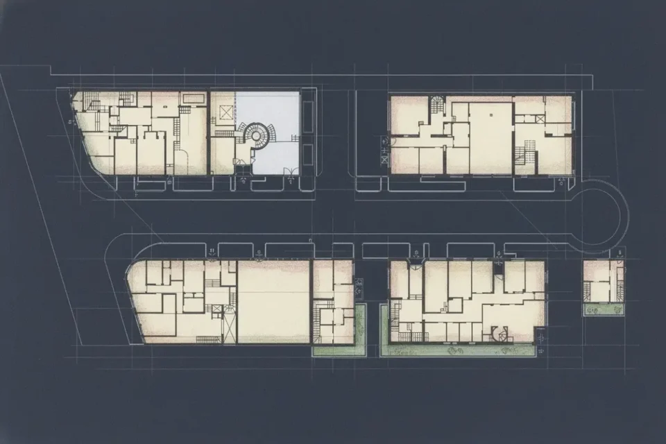 Rue Mallet Stevens, planta de conjunto