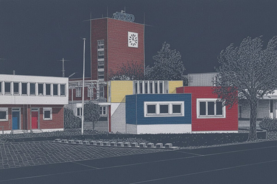 Johannes Oud, Casa del Director Barrio Oud Mathenesse vista desde la calle lindera