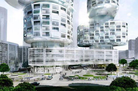 Asymptote Architects, Velo Towers, tecnne