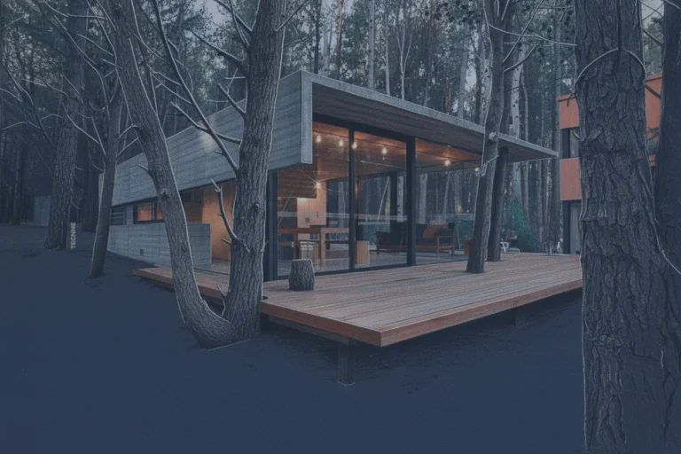 BAK Arquitectos, Casa en Mar Azul, vista frente en escorzo
