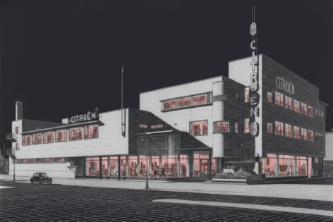 Jan Wils Garage Citrohen fachada principla en