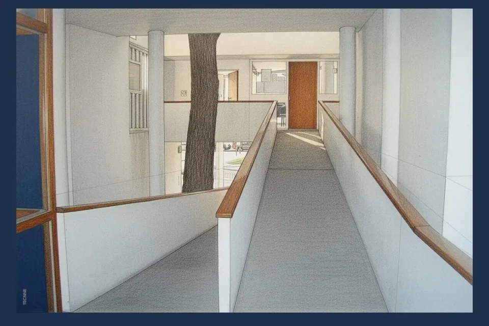 Casa Curutchet, la rampa como estructurante del paseo arquitectonico