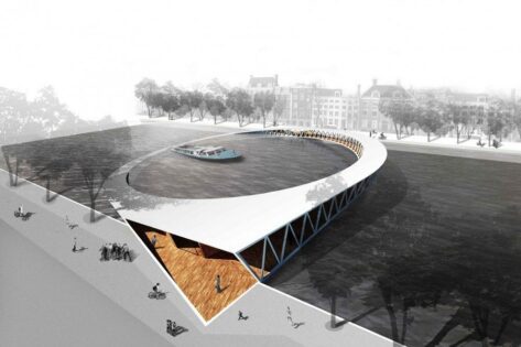 Montesano, Vila y Hoppek, Puente peatonal en Amsterdam, tecnne