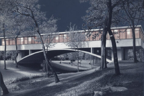 Amancio Williams, Casa sobre el arroyo atardecer