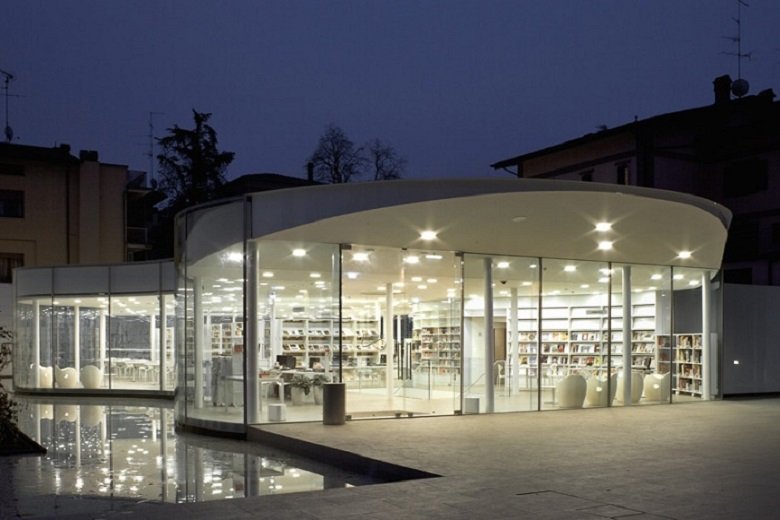 Arata Isozaki y Andrea Maffei, Biblioteca de Maranello, tecnne