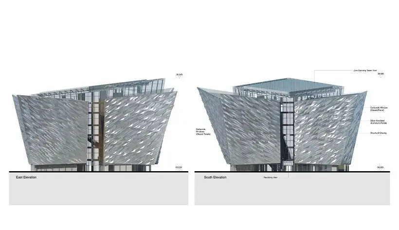 Museo del Titanic, CivicArts & Todd Architects,elevaciones