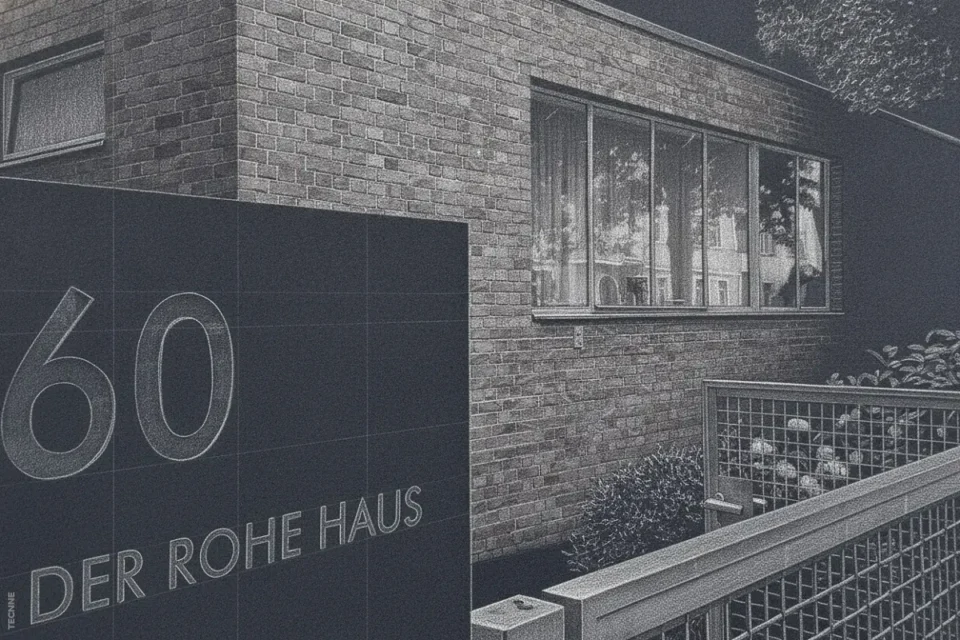 Mies Van Der Rohe, Casa Lemke vista del acceso