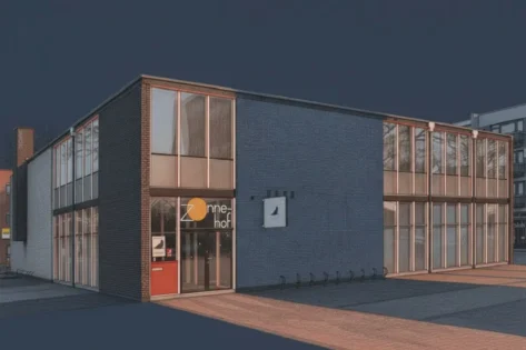 Gerrit Rietvels Pabellón Zonnehof vista desde la esquina