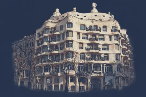 Casa Mila de Antoni Gaudi en Barcelona