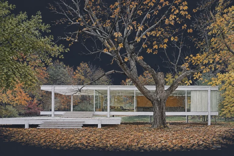 Mies van der Rohe, Casa Farnsworth, vista