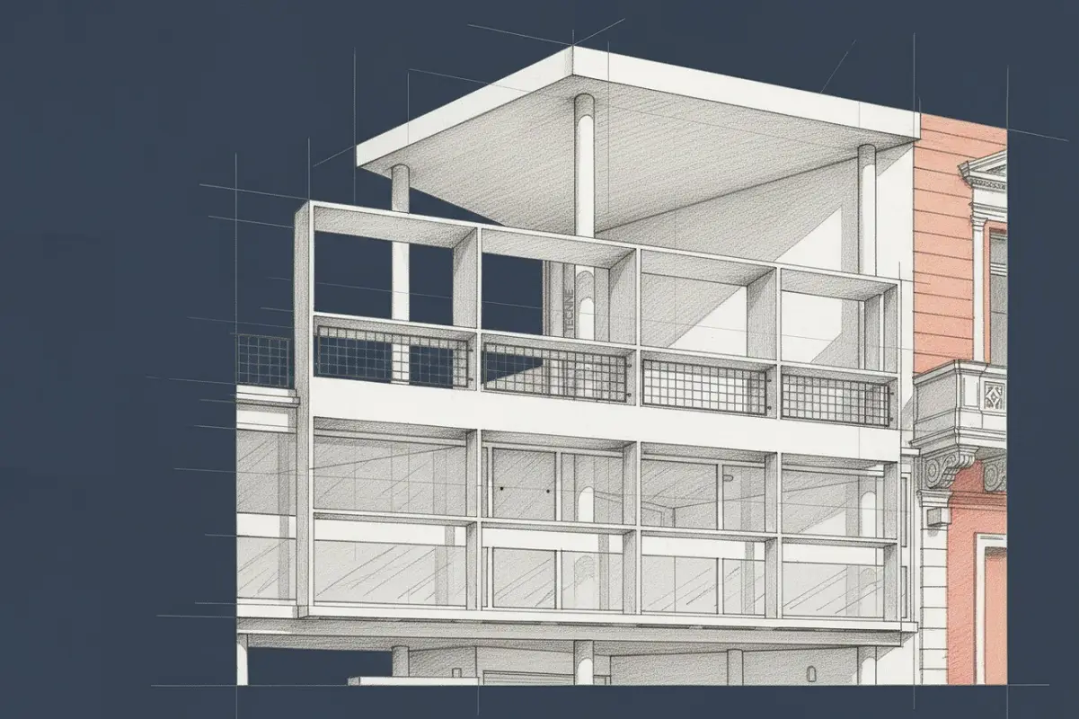Casa Curutchet planos de naturaleza pictórica