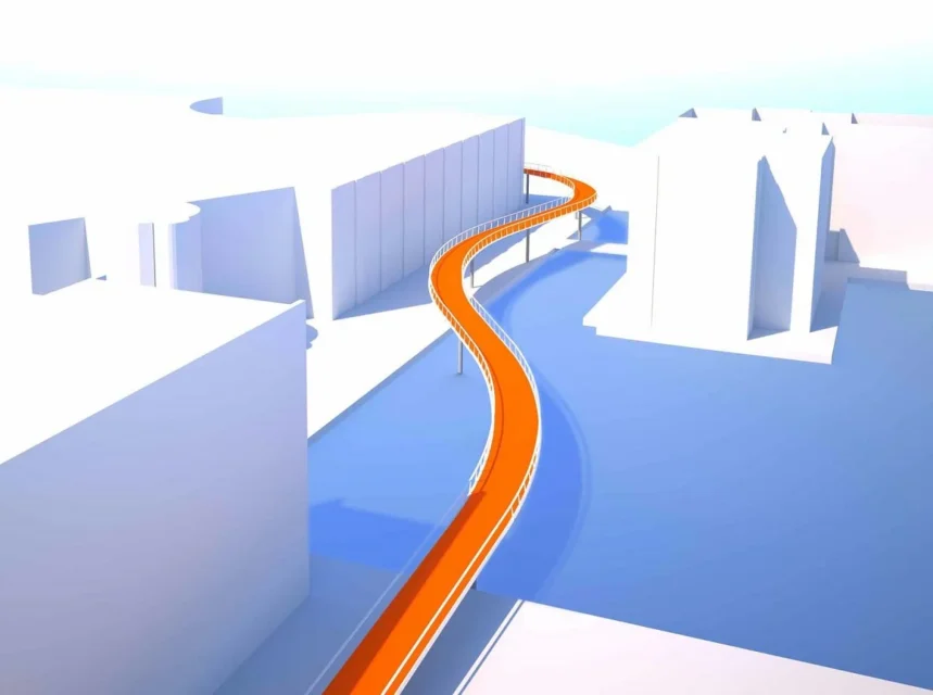 La Senda para Ciclistas Cykelslangen, perspectiva