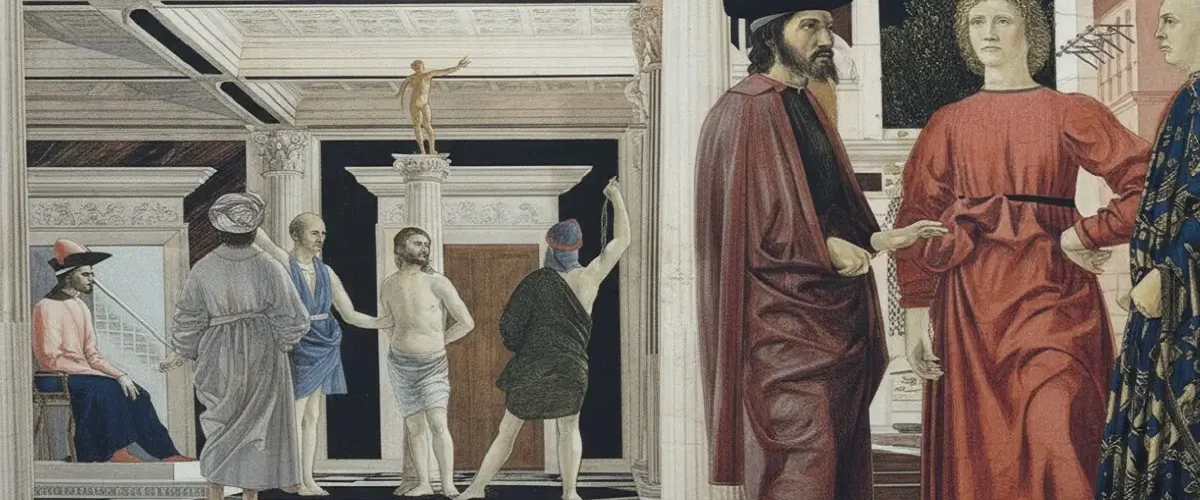 Piero della Francesca, La flagelación de Cristo