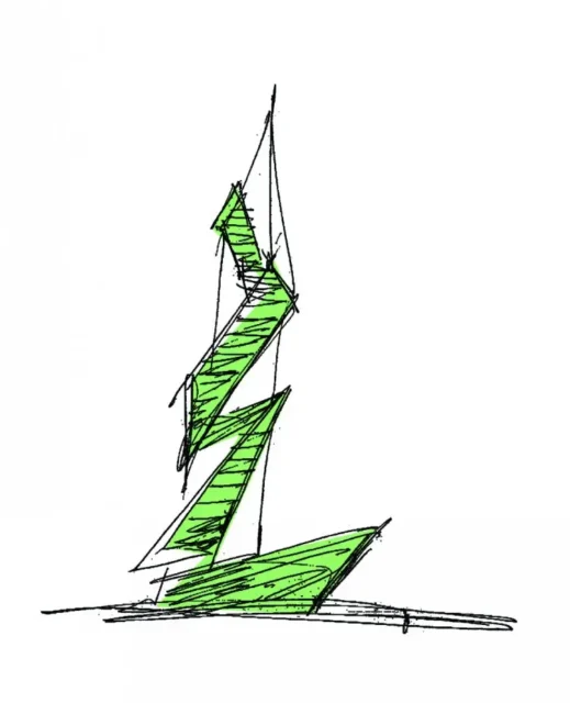 Tour señal Daniel Libeskind esquema