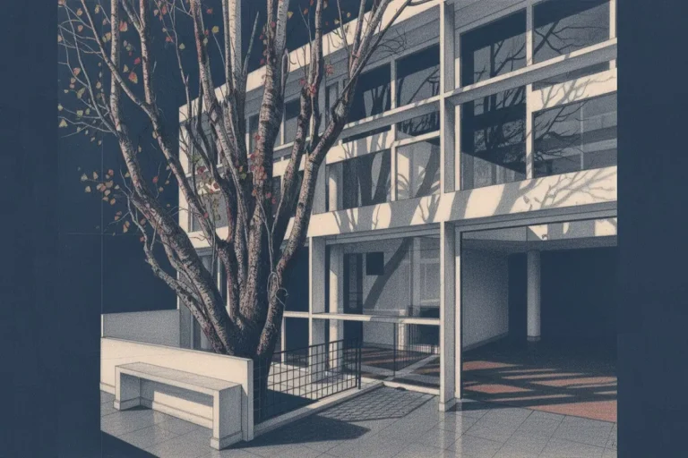 Casa Curutchet vista de la terraza desde un lateral