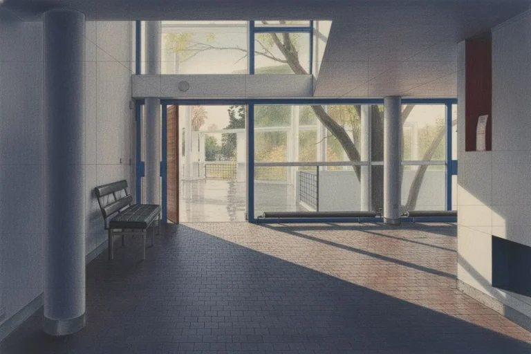 Casa Curutchet vista desde interior hacia la terraza