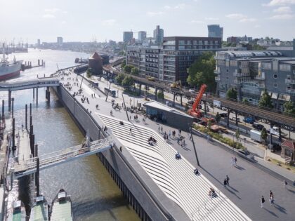 Zaha Hadid, Hamburg River Promenade, tecnne