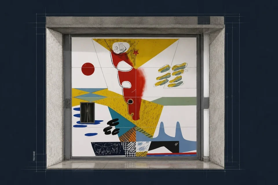 Le Corbusier, La puerta de Ronchamp interior