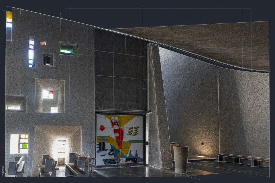 Le Corbusier, Ronchamp interior