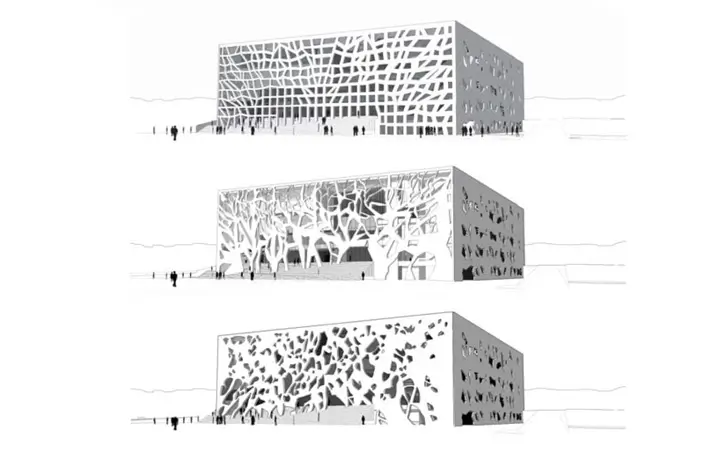 Centro Cultural Anima Grottammare, Bernard Tschumi elevaciones