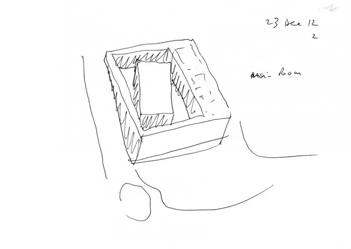 Centro Cultural Anima Grottammare, Bernard Tschumi esquema volumétrico