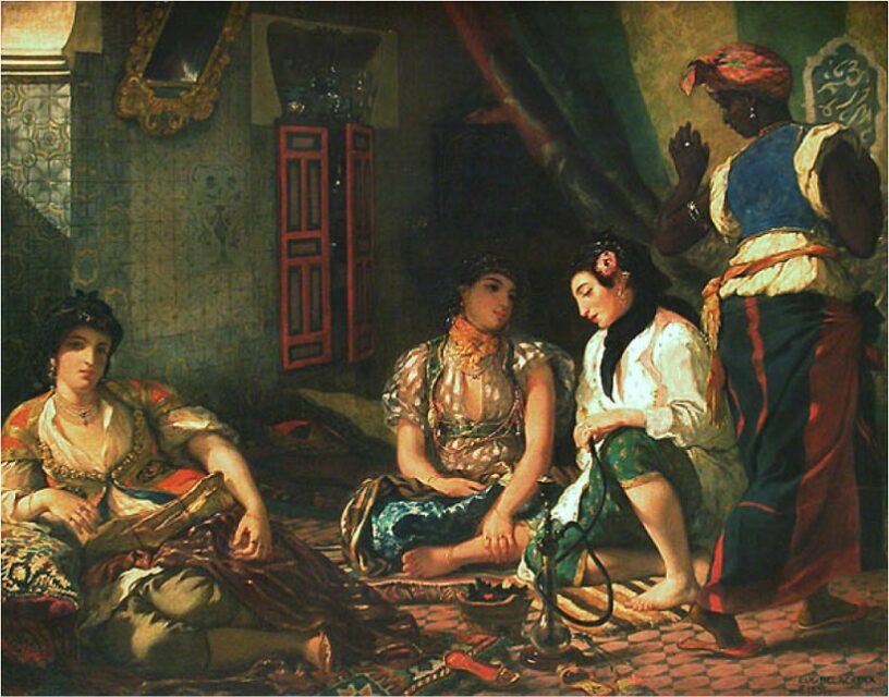 Eugene Delacroix. Les Femmes d'Aiger dam leur appartement. 1833.