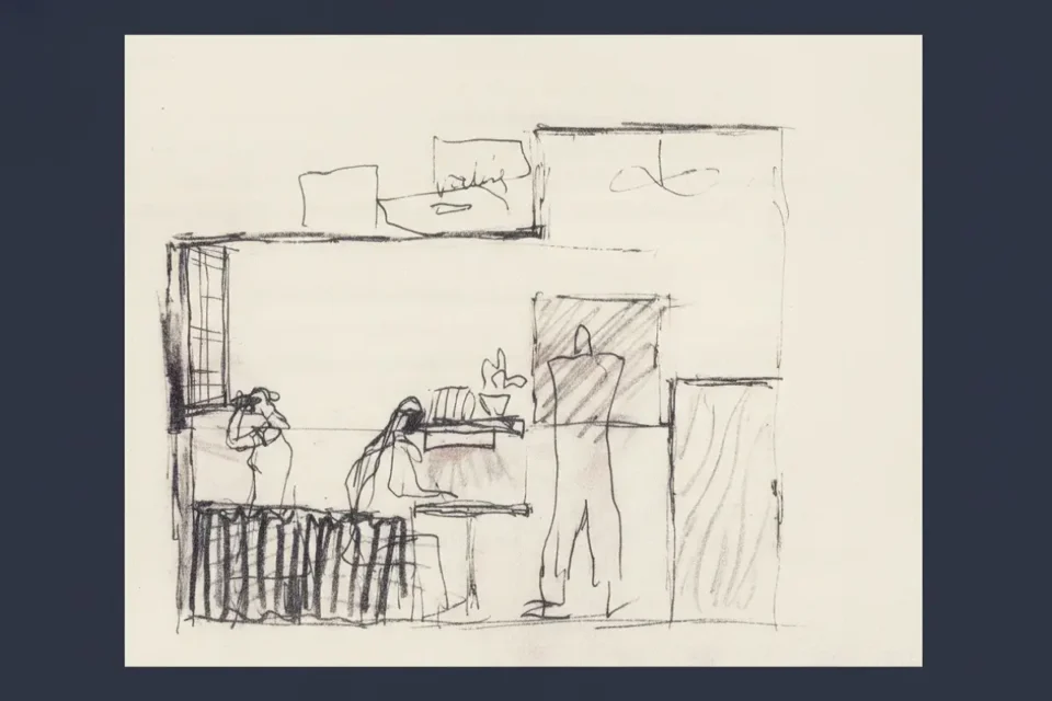Le Corbusier. Early sketch for the cabanon. December 30, 1951 ©FLC