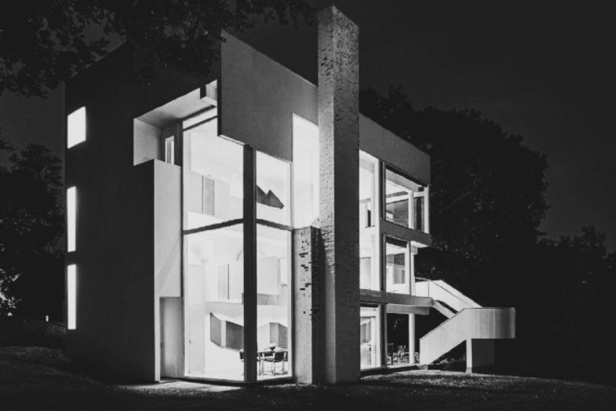 Richard Meier, Smith House Drawings, planta de conjunto, tecnne © Mike Schwartz
