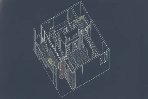 Peter Eisenman House I axonométrica de la casa