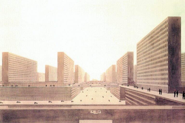 Ludwig Hilberseimer, Metropolisarchitecture, 1926, tecnne