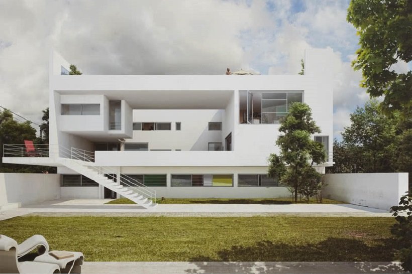Le Corbusier, Villa Ocampo, tecnne