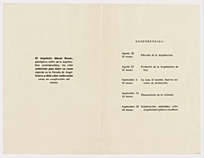 Conferencias de Breuer en Buenos Aires, Agosto de 1947, tecnne