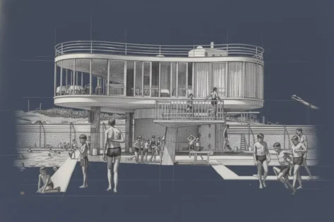 Centenary swimming pool proyectada por James Birrell en