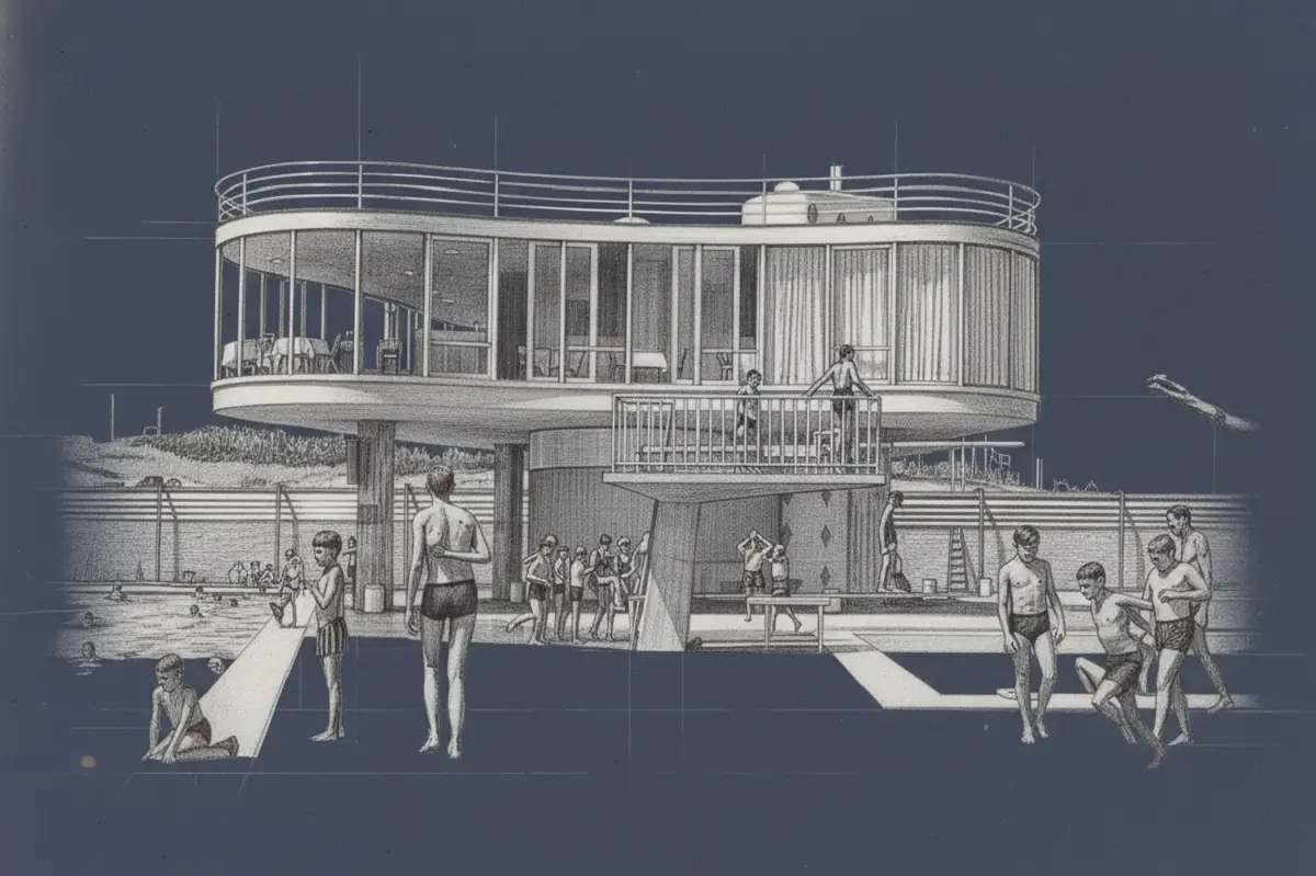 Centenary swimming pool proyectada por James Birrell en