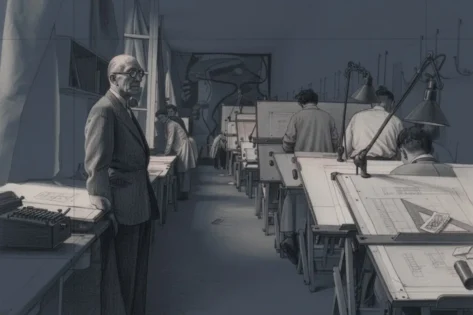 Casa Curutche, Le Corbusier en el atelier 35 rue de sévres