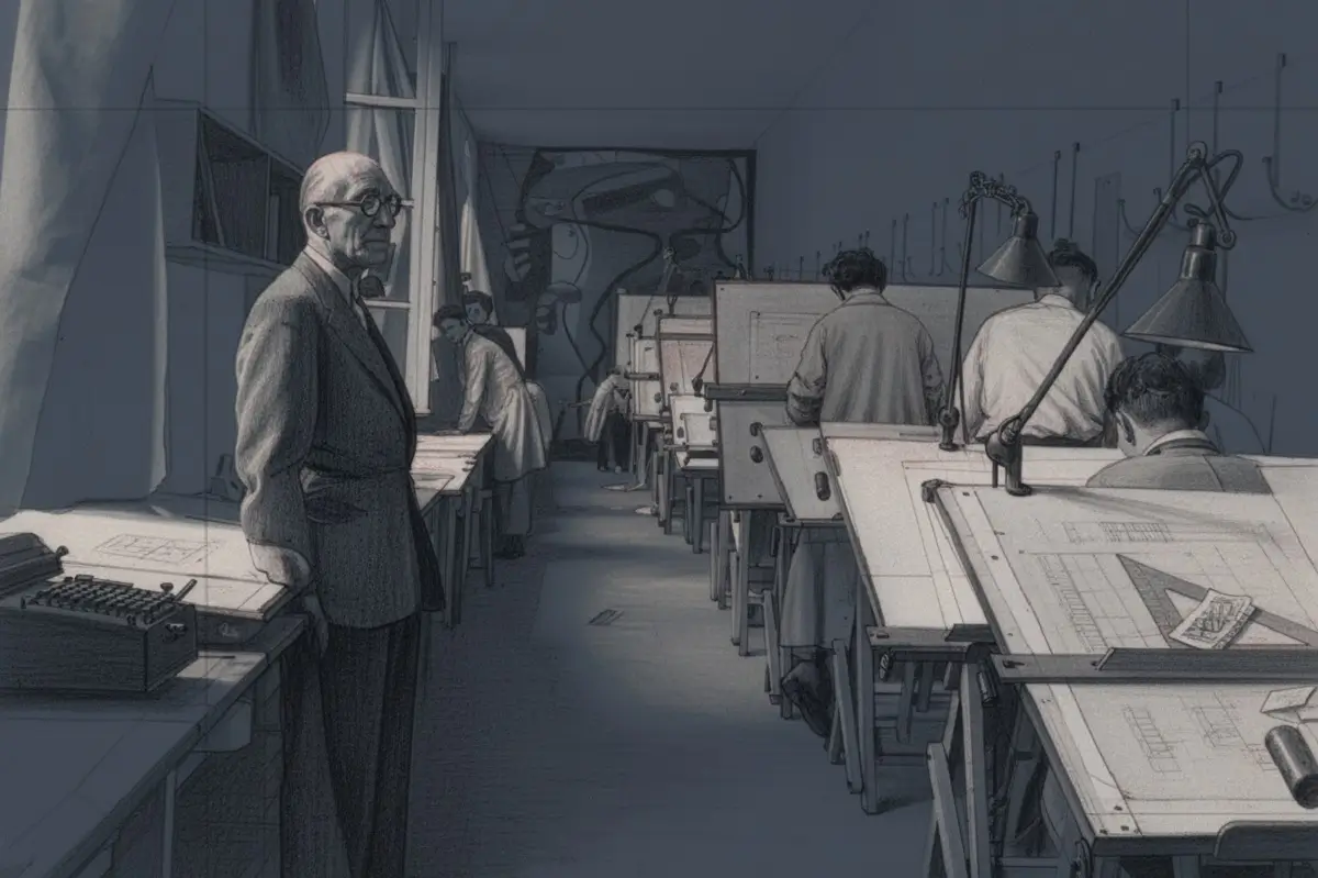 Casa Curutche, Le Corbusier en el atelier 35 rue de sévres