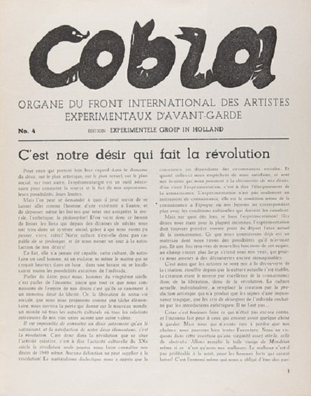 Cobra, arte experimental, tecnne