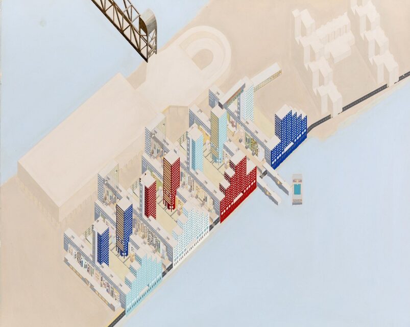 Rem Koolhaas, Roosevelt Island, 1975, tecnne