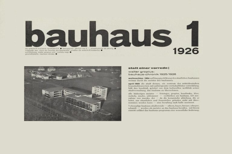 Bauhaus Revista 1, 1926, tecnne
