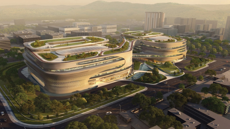 Zaha Hadid, planos, Infinitus Plaza, tecnne