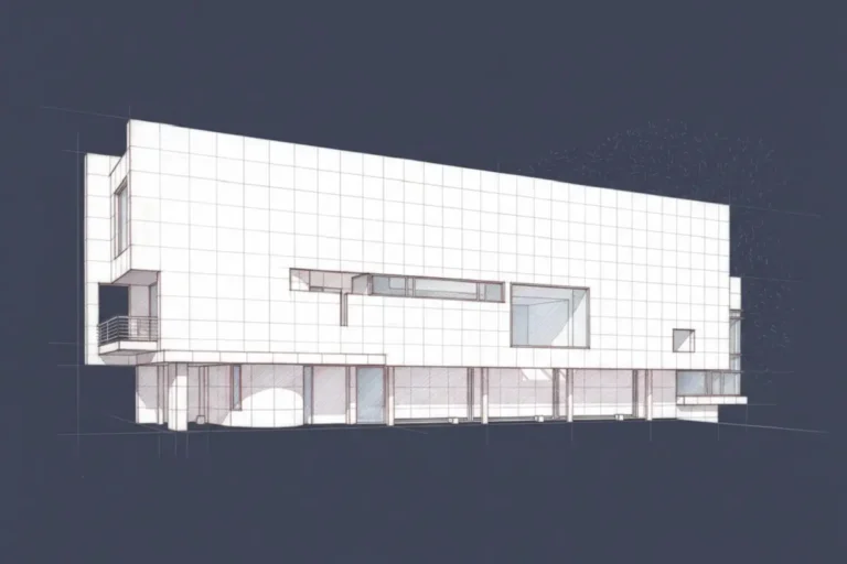 Rachofsky House, Richard Meier, el muro pantalla