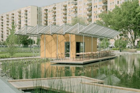 Archikon Architects, Vizafogo Pavilion and Ecopark, Tecnne © Balázs Danyi