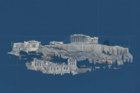 Acropolis de Atenas vista de conjunto