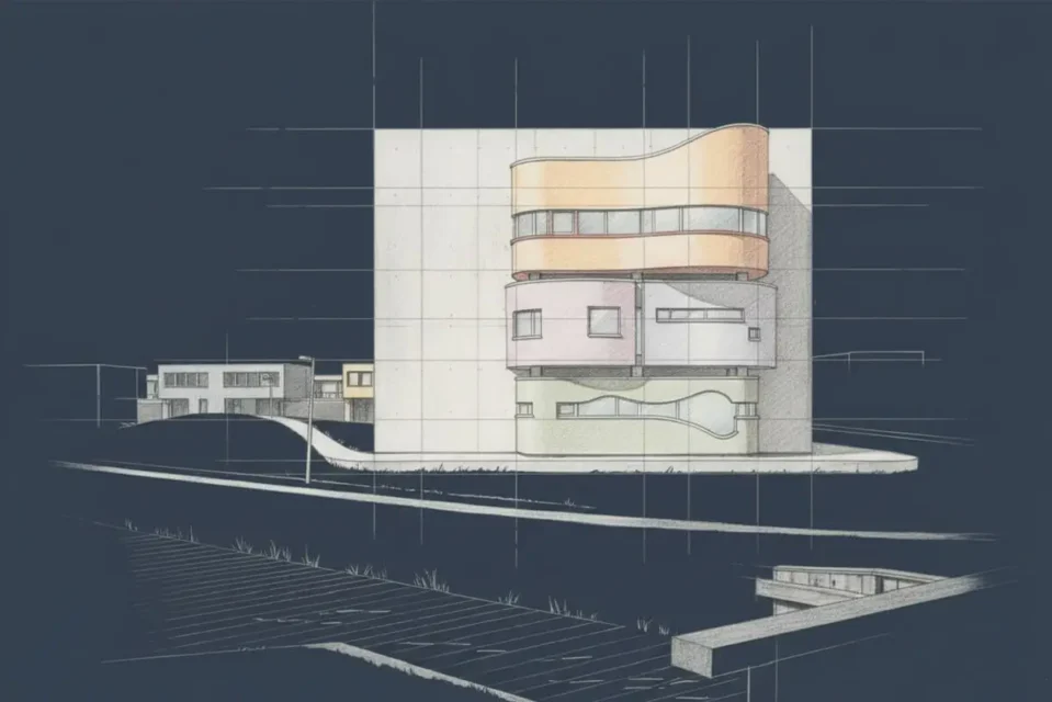 John Hejduk, Wall House 2 vista desde la calle