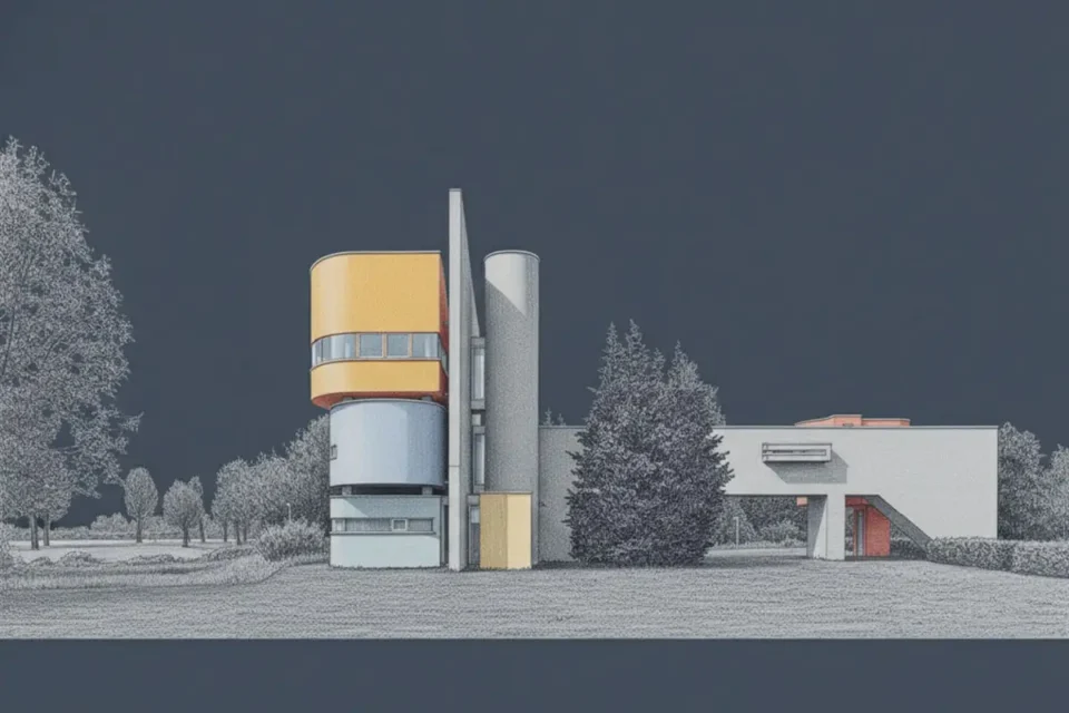 John Hejduk, Wall House 2 vista lateral