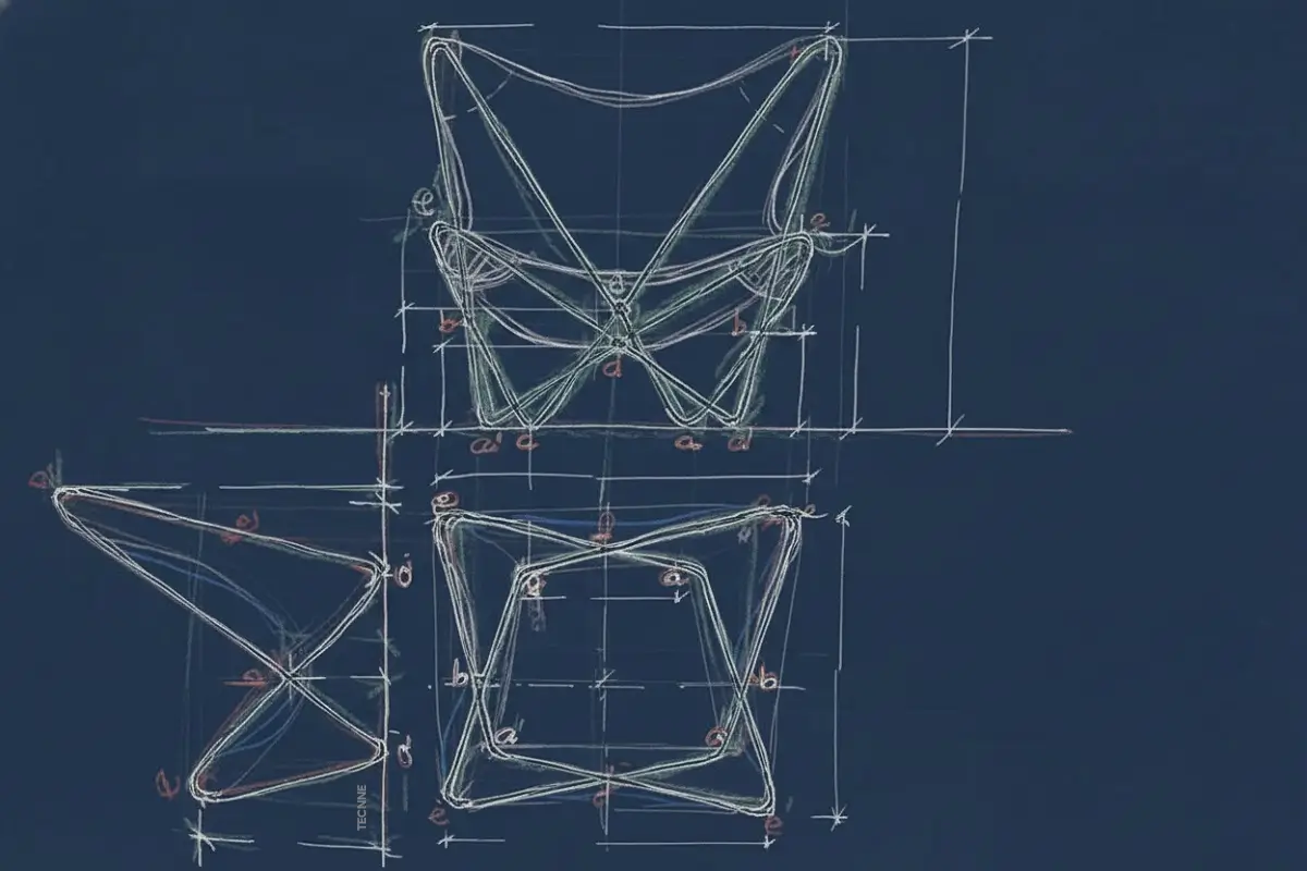 Sillon BKF Buenos Aires Bonet, Kurchan, Ferrari, esquema